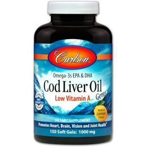 Рыбий жир из печени трески, Cod Liver Oil, Carlson Labs, лимон, 1000 мг, 150 капсу