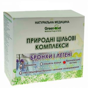 Природный целевой комплекс "Бронхиальная астма", GreenSet, растительные препараты, 4 шт