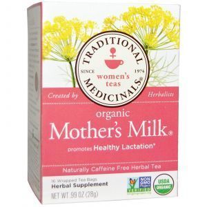 Motinos pieno arbata su pankoliu ir ožragėmis, be kofeino, motinos pienas, tradiciniai vaistai, ekologiška, 16 arbatos pakelių, 28 g