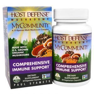 Поддержка иммунитета, MyCommunity, Comprehensive Immune Support, Host Defense, Fungi Perfecti, 30 капсул