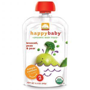 Детское питание из брокколи, горошка, груши, (Happy Baby, Stage 2, 6+ Months), Nurture Inc., 99 г 