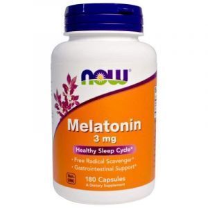 Мелатонин, Melatonin, Now Foods, 3 мг, 180 капсу