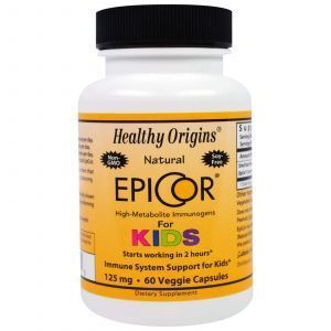 Эпикор для детей, EpiCor for Kids, Healthy Origins, 125 мг, 60 капсу