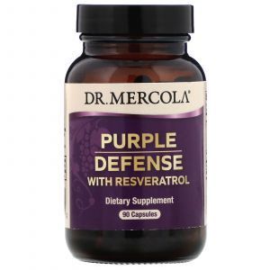 Антиоксидантная формула с ресвератролом, Purple Defense with Resveratrol, Dr. Mercola, 90 капсул