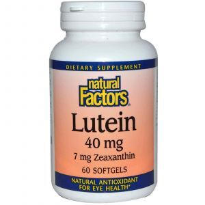Лютеин, Natural Factors, 40 мг, 60 капсул