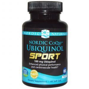 Ubiquinol Q10 sportininkams, Ubiquinol CoQ10, Nordic Naturals, 100 mg, 60 kapsulių