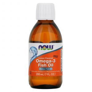 Омега-3, рыбий жир, Omega-3 Fish Oil, Now Foods, жидкий, лимон, 200 мл