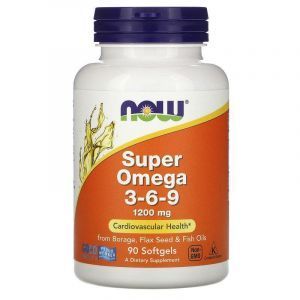 Супер омега 3 6 9, Super Omega 3-6-9, Now Foods, 1200 мг, 90 капсул