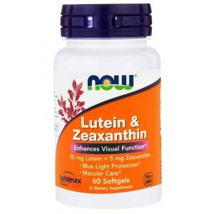 Лютеин, (Lutein & Zeaxanthin), Now Foods, 60 капсул