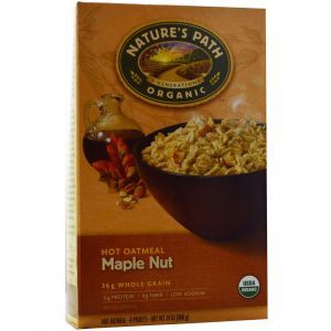 Овсяная каша с орехами и кленовым сироп, Hot Oatmeal, Nature's Path, органик, 8 пакетиков, 50 г 