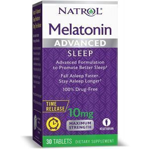 Melatonin Advanced Sleep, Natrol, 10 mg, 30 tablečių