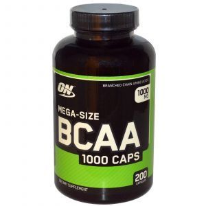BCAA Mega, Mega dydžio BCAA, Optimali mityba, 1000 mg, 200 kapsulių