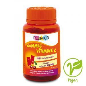 Vaikų vitaminas C, Radiergummis vitaminas C, Pediakid, 60 gumų
