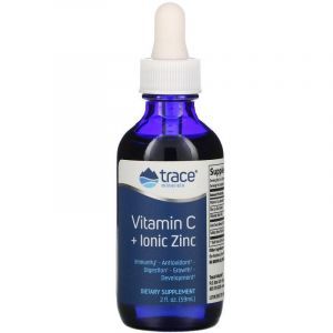 Витамин C + ионный цинк, Vitamin C + Ionic Zinc, Trace Minerals Research, 59 мл
