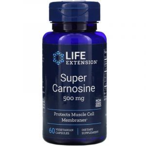 Супер карнозин, Carnosine, Life Extension, 500 мг, 60 капсул