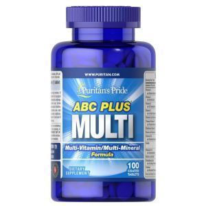 Мультивитамины и мультиминералы, ABC Plus Multi, Puritan's Pride, 100 таблеток c оболочкой
