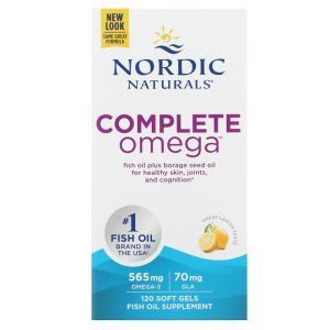 Омега 3 6 9 (лимон), Complete Omega, Nordic Naturals, 1000 мг, 120 капсул