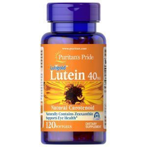 Лютеин с зеаксантином, Lutein, Puritan's Pride, 40 мг, 120 гелевых капсул
