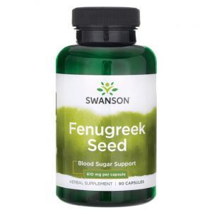 Пажитник, семена, Fenugreek Seed, Swanson, 610 мг, 90 капсул
