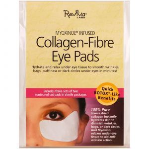 Подушечки под глаза с коллагеном, Collagen-Fiber Eye, Reviva Labs, 3 набора по 2 поду
