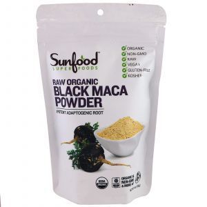 Черный порошок мака, Black Maca Powder, Sunfood, 113 г